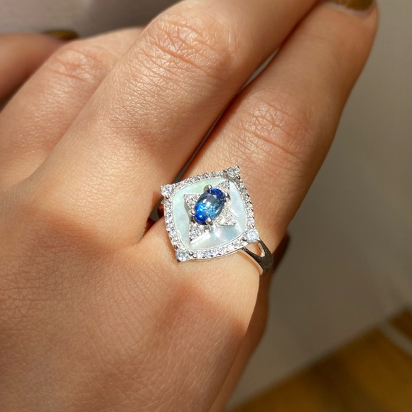 Sapphire ringS925 - Picture 3 of 3